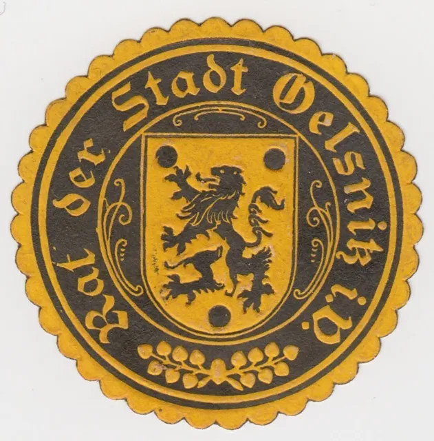 Siegelmarke Vignette Rat der Stadt Oelsnitz Vogtland Sachsen