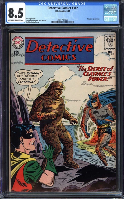Detective Comics #312 Cgc 8.5 Ow/Wh Pages // Clayface App Dc 1963