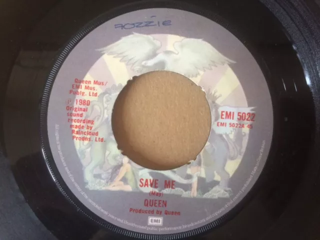 QUEEN SAVE ME OG UK 1980 EMI 7" 45 EMI 5022 Ex Juke Box