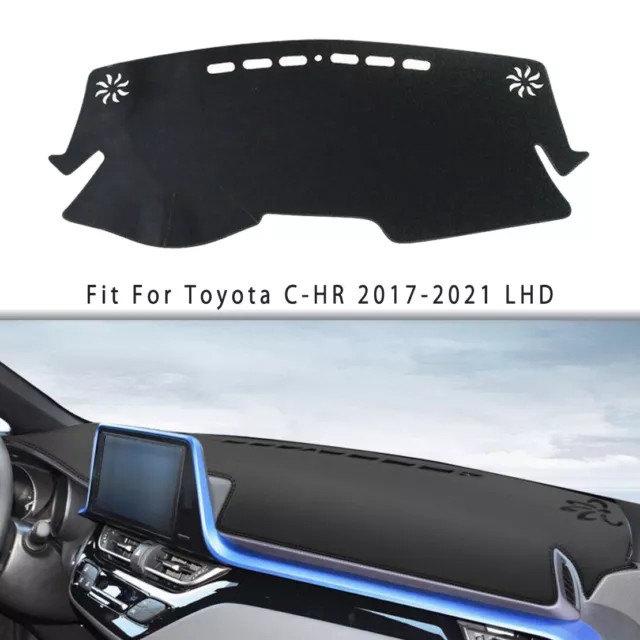 Leder DashMat Dashboard Cover Sonne Protektor Matte Für Toyota C-HR 2017-2021