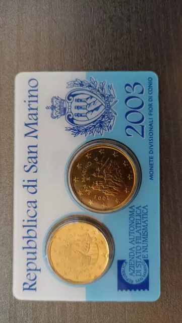 San Marino Minikit 2003 Von 20 Und 50 Cent