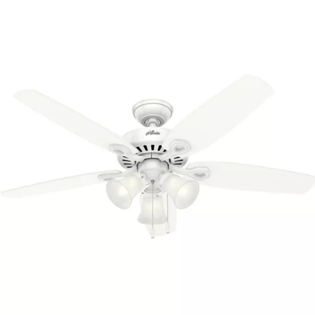 Hunter Fan Company 53236 Hunter Builder Plus Indoor Ceiling Fan w/Lights-White