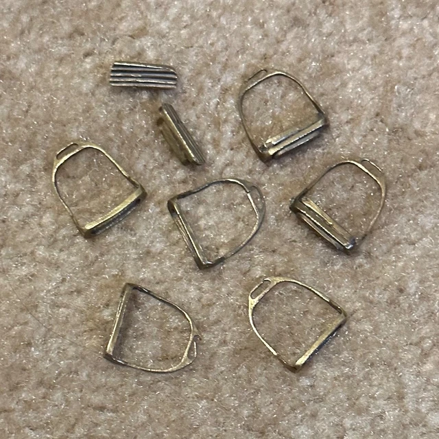 BRASS LOT #1: RDLC Traditional 1:9 Scale ENGLISH STIRRUPS/TREADS w/ Major Flaws