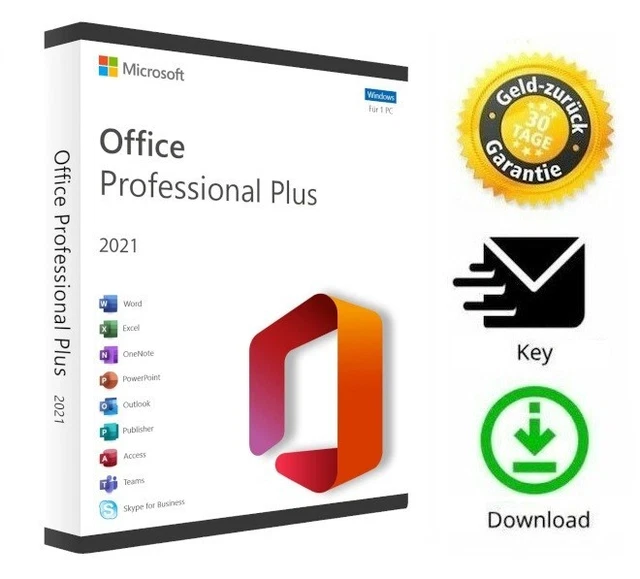 MICROSOFT OFFICE 2021 Professional Plus Key Sofort Versand EUR 9,90 ...