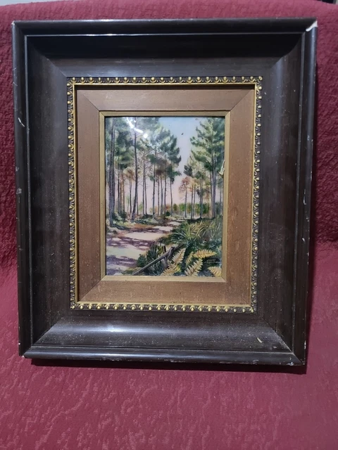 Tableau Original Huile Sur Toile De Laurence Ginailhac – Plage Du Pyla Sous Les Pins – 40x55 Cm