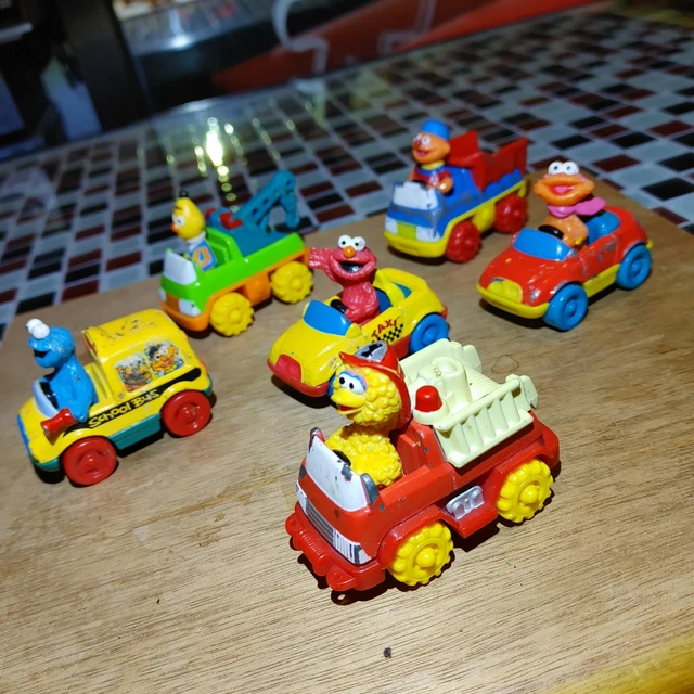 Lot of 6 Vtg 90's 1997 Tyco Matchbox Sesame Street Die Cast Cars Big Bird