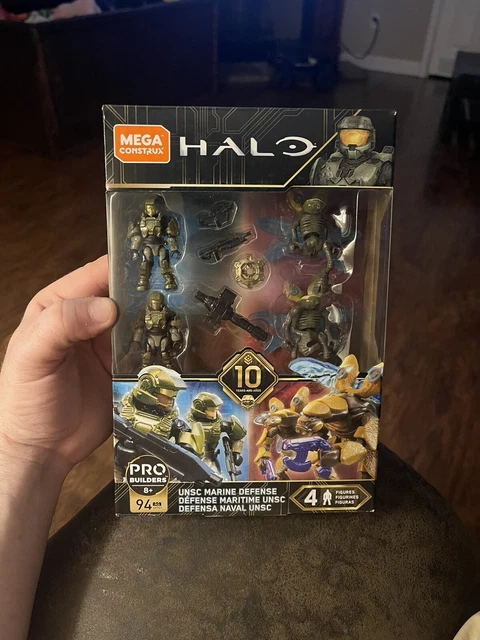 4 Mega Bloks Construx Halo UNSC SIERRA SQUAD TAN MARINE Officer Toy Figure CND01 - Foto 10