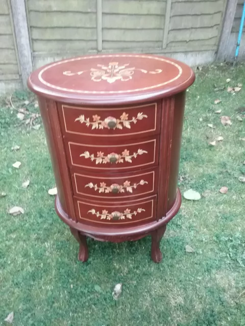 Small Circular Marquetry  Chest Of Drawers