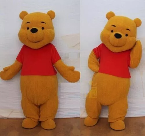 Cute Pooh Bear Mascot Costume Cosplay Party Dress Clothing Halloween Adults