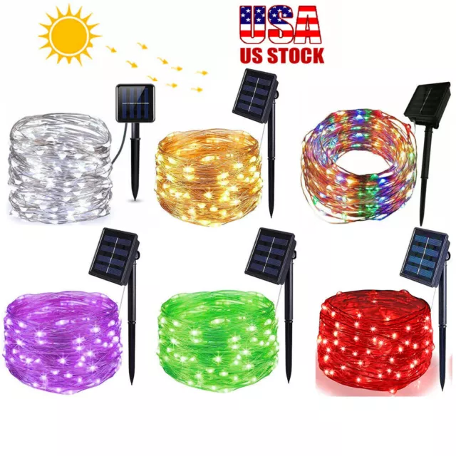 100LED Solar String Lights Fairy Outdoor Garden Party Decorative Waterproof Lamp