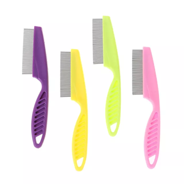 1Pc Pet Stainless Steel Grooming Comb Hair Brush Shedding Flea Lice Trimmer♡