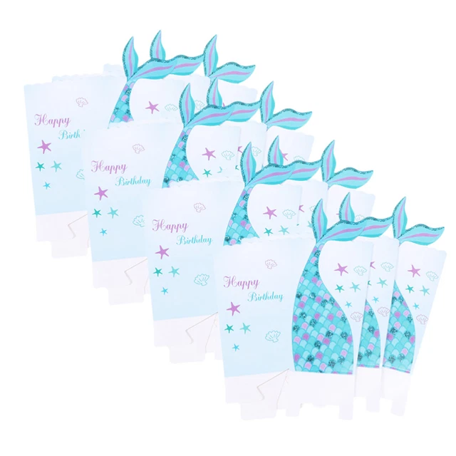 36 pezzi scatole popcorn creative sirena stampa festa treat box snack