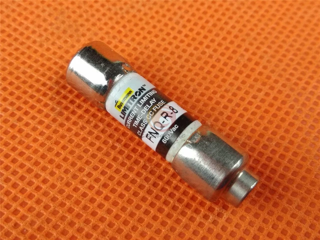 Un Bussmann FNQ-R-8 8 Amp 600V 8A FNQR-8 Temps Retard Fusibles Neuf