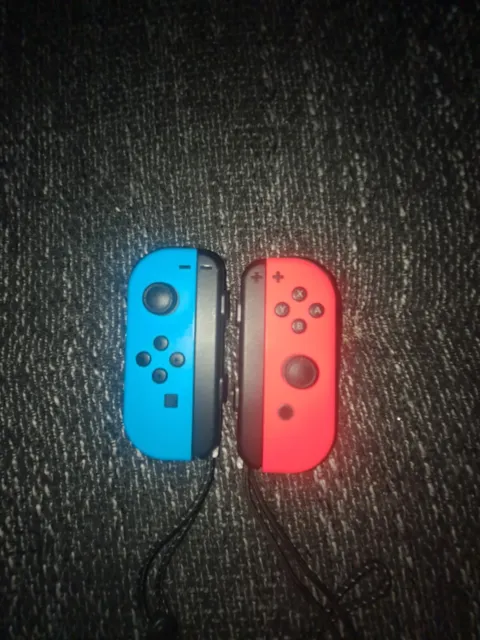 Paire De Nintendo Joy-Con Officiels Rouge Néon/Bleu