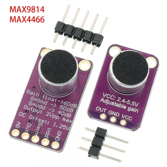 and Release Sound Sensor Module Microphone Amplifier Board MAX9814 MAX4466 AGC
