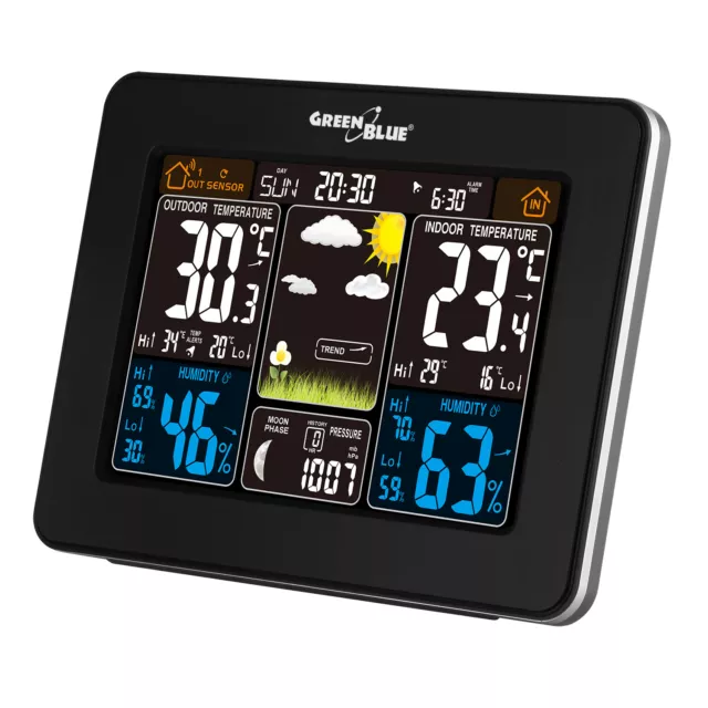 STATION MÉTÉO SANS fil sonde extérieure THALASSA baromètre calendrier  Pression EUR 14,90 - PicClick FR