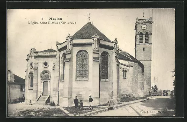 CPA Meulan, L´Eglise Saint-Nicolas 1907