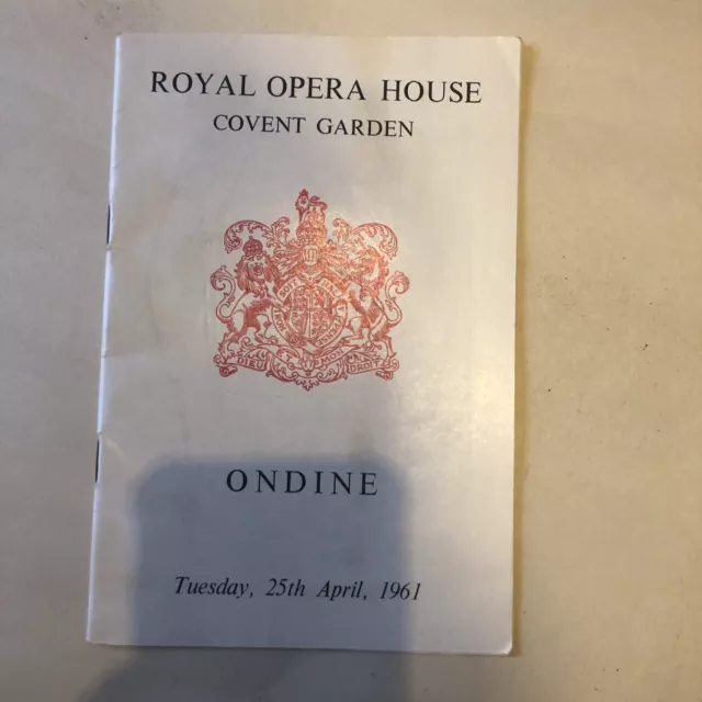 Royal Opera House Covent Garden,Ondine 1961