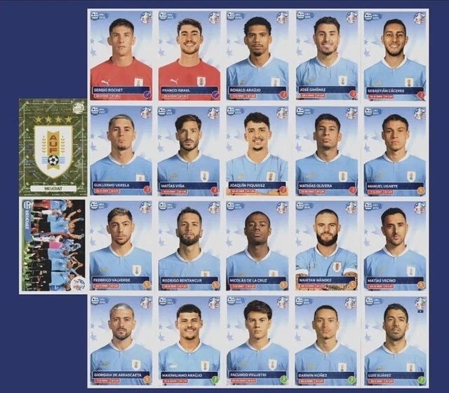 URUGUAY NATIONAL TEAM Panini Copa America 2024 full set all stickers