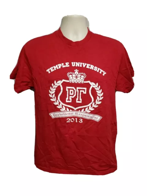 2013 Temple University Panhellenic Recruitment Adult Medium Burgundy TShirt