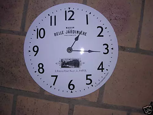 Horloge Emaillee Belle Jardiniere Bombee Pendule Email Veritable Neuf Fab France