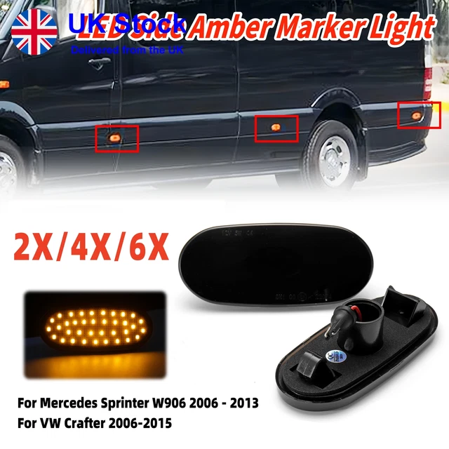 3x Side LED Marker Lights Lamp for MERCEDES SPRINTER-VW CRAFTER 4 LEDs