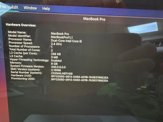 Apple MacBook Pro RETINA 13"" 2013 A1502 2,4 GHz CORE i5 8 GB 256 SSD GRADO A- 8
