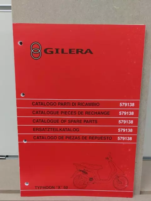 Catalogo Parti Di Ricambio Scooter Gilera Typhoon "X" 50 Originale Piaggio