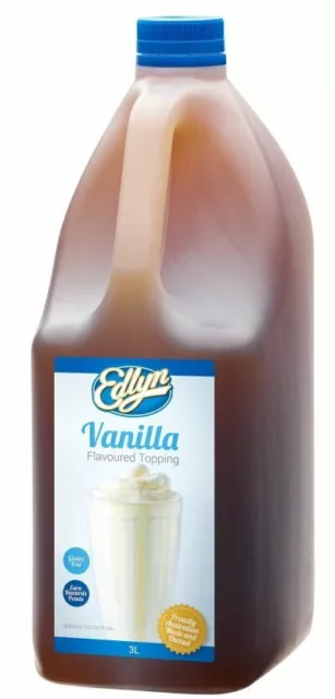 [4 PACK] Edlyn Vanilla Flavoured Topping 3L | Syrup, Milkshake, Thickshake 2