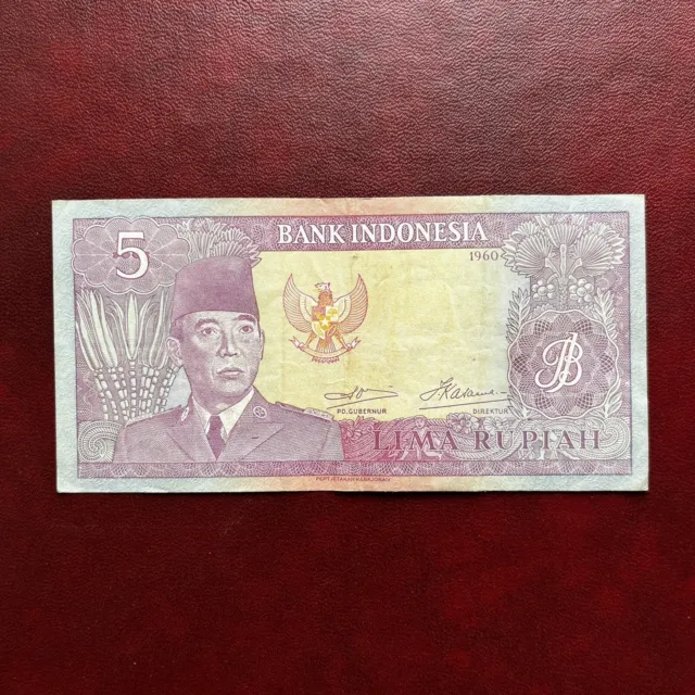 INDONESIE Billet 5 Rupiah 1960 Pick82a  Série ABR  Republik Indonesia