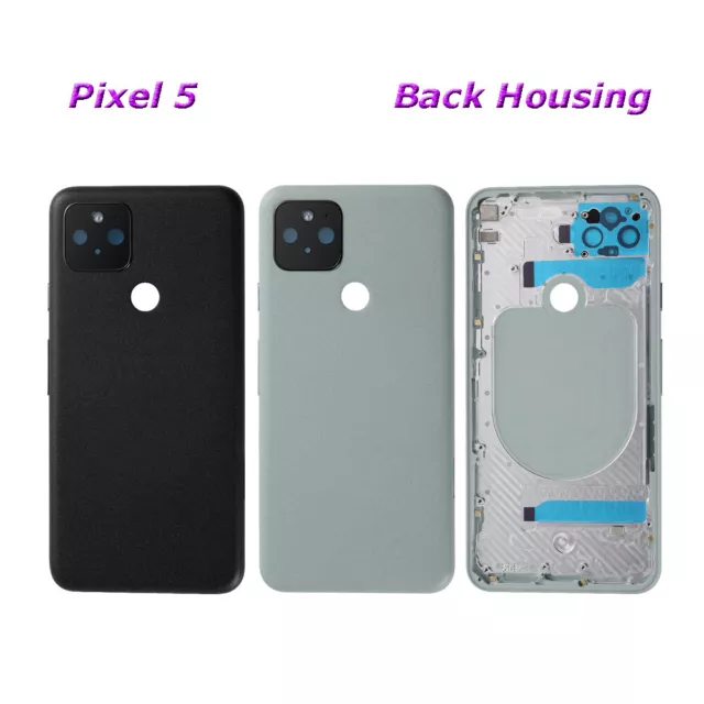For Google Pixel 5 6.0" Rear Battery Back Door Glass Cover Housing Replacement