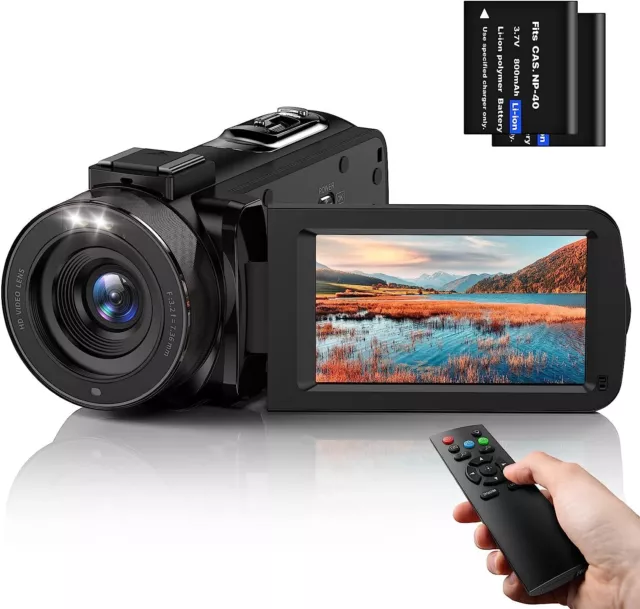 Video Camera Camcorder FHD 1080P 36MP 30FPS Digital Vlogging Camera for YouTube