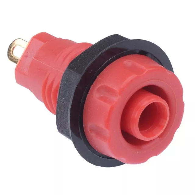 CLIFF Red 4mm Shrouded Gold Plated Test Socket FCR14461