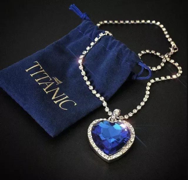 Herz Halskette des Ozeans Kette,Titanic beutel Kristall Collier Strass.