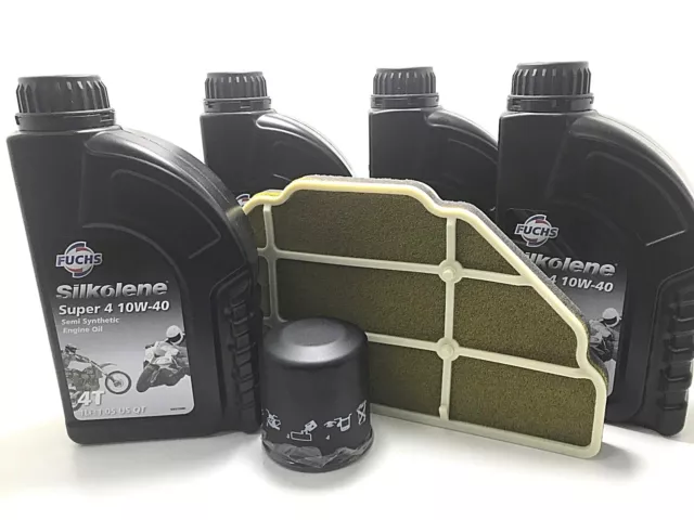 KIT TAGLIANDO SILKOLENE 10W40 FILTRO OLIO ARIA KAWASAKI ZX 600 ZX6-R Ninja 2001