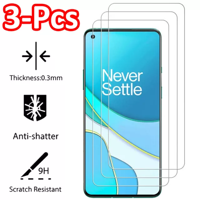 3X Tempered Glass Screen Protector For OnePlus 11R 10 9 Pro Nord CE 3 2 N30 N300