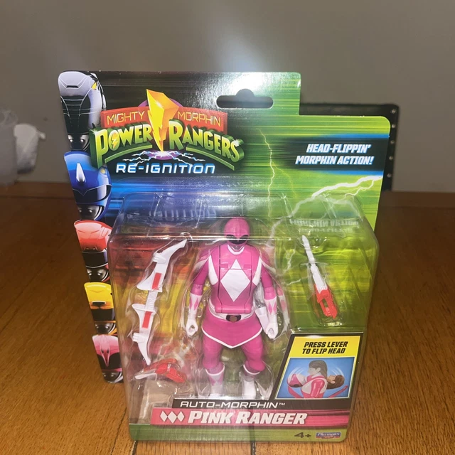 MIGHTY MORPHIN POWER Rangers Action Figure Auto-Morphin Pink Ranger 12 ...