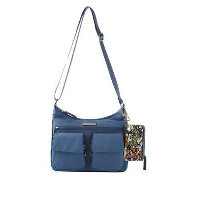 Samantha Brown To-Go Double Pocket Hobo - Chambray Blue
