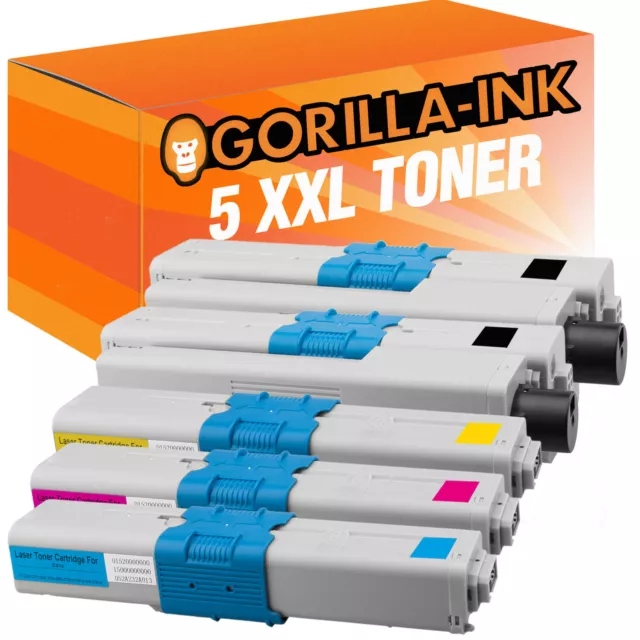 Set da 5 toner XXL per OKI C 310 DN C 330 DN MC 561 DN MC 562 DN MC 562 DNW