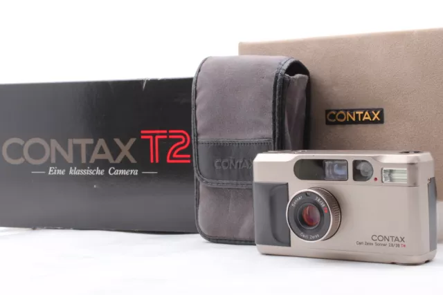 [Near MINT in Box] Contax T2 Silver 35mm Point & Shoot Film Camera From JAPAN