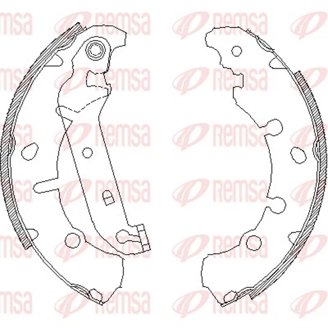 Kit ganasce freno Remsa 4137.00 200 mm per Ford Fiesta 5 4 Fusion Courier Puma Van