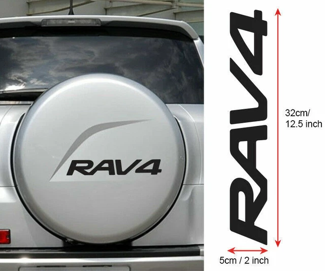 RAV4 TOYOTA REAR Wheel Cover Vinyl Stickers SUV 4x4 Car Decal black