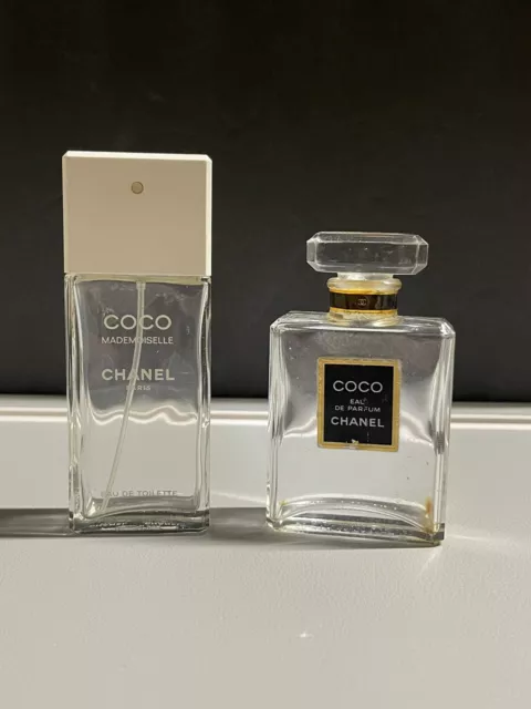 COCO CHANEL EMPTY perfume GIFT BOX Signature White/Black w/Tissue NEW 8.75  x 5 $7.95 - PicClick