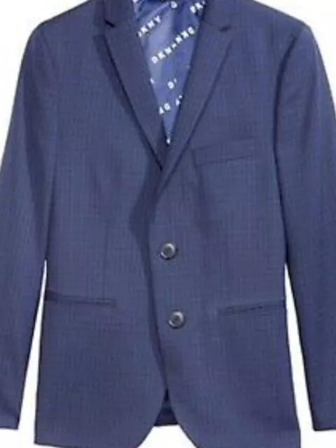 Dkny Grande Ragazzi Blu Giacca Blazer Smoking 10R Anni 9 8 7 Smart Formale