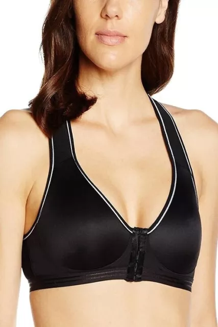 36C NEW Lovable Sport non Wired Front Fastening Sports bra Black