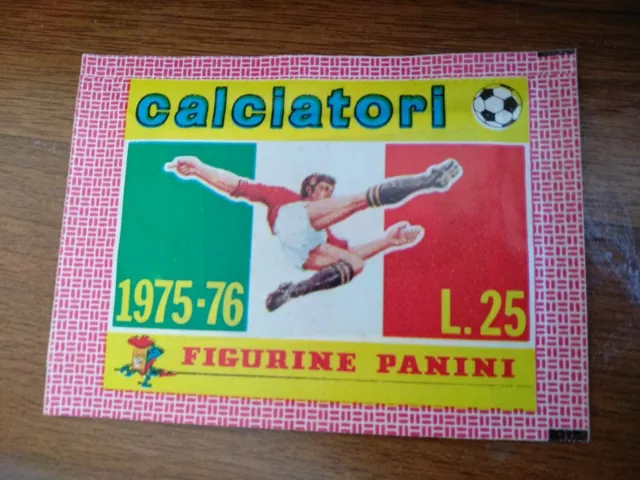 BUSTINA FIGURINE CALCIATORI PANINI 1975-76 SIGILLATA ORIGINAL sealed packet mint