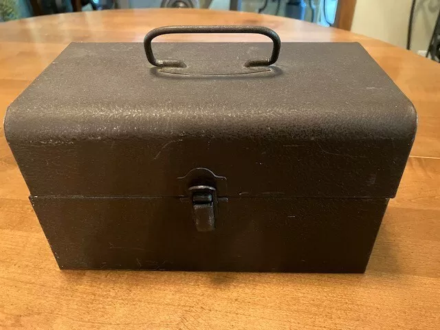Vintage Film Metal Storage Box with space for 12 reels 9.5" x 5" x 5.5"