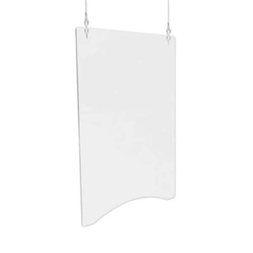 Deflecto PBCHA2436 Hanging Barrier, 23.75" X 35.75", Acrylic, Clear, 2/carton