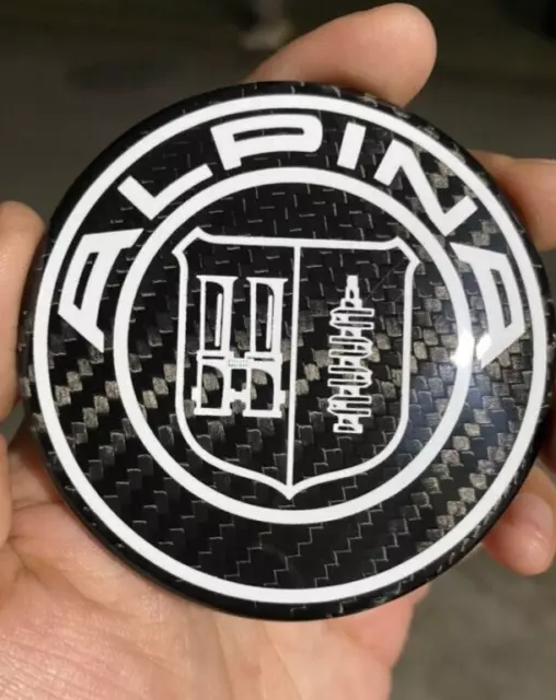 Emblema De Fibra De Carbono Alpina 45 Mm Para Coche Pegatina De Modificacion