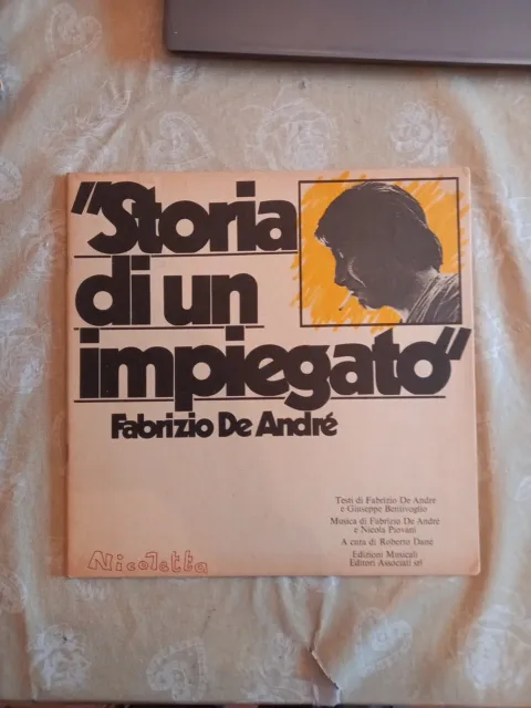 Disco 33 Giri Vinile Lp Fabrizio De Andre' Storia Di Un Impiegato 1973 Pa/Lp 49